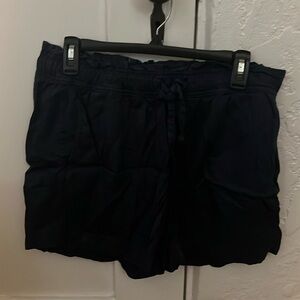 Navy blue dress style shorts from Nicole Miller.